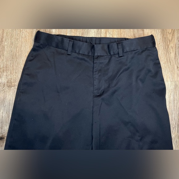 Perry Ellis Portfolio Black Men’s Dress Pants Flat Front Size 33x29 Business - Picture 2 of 10